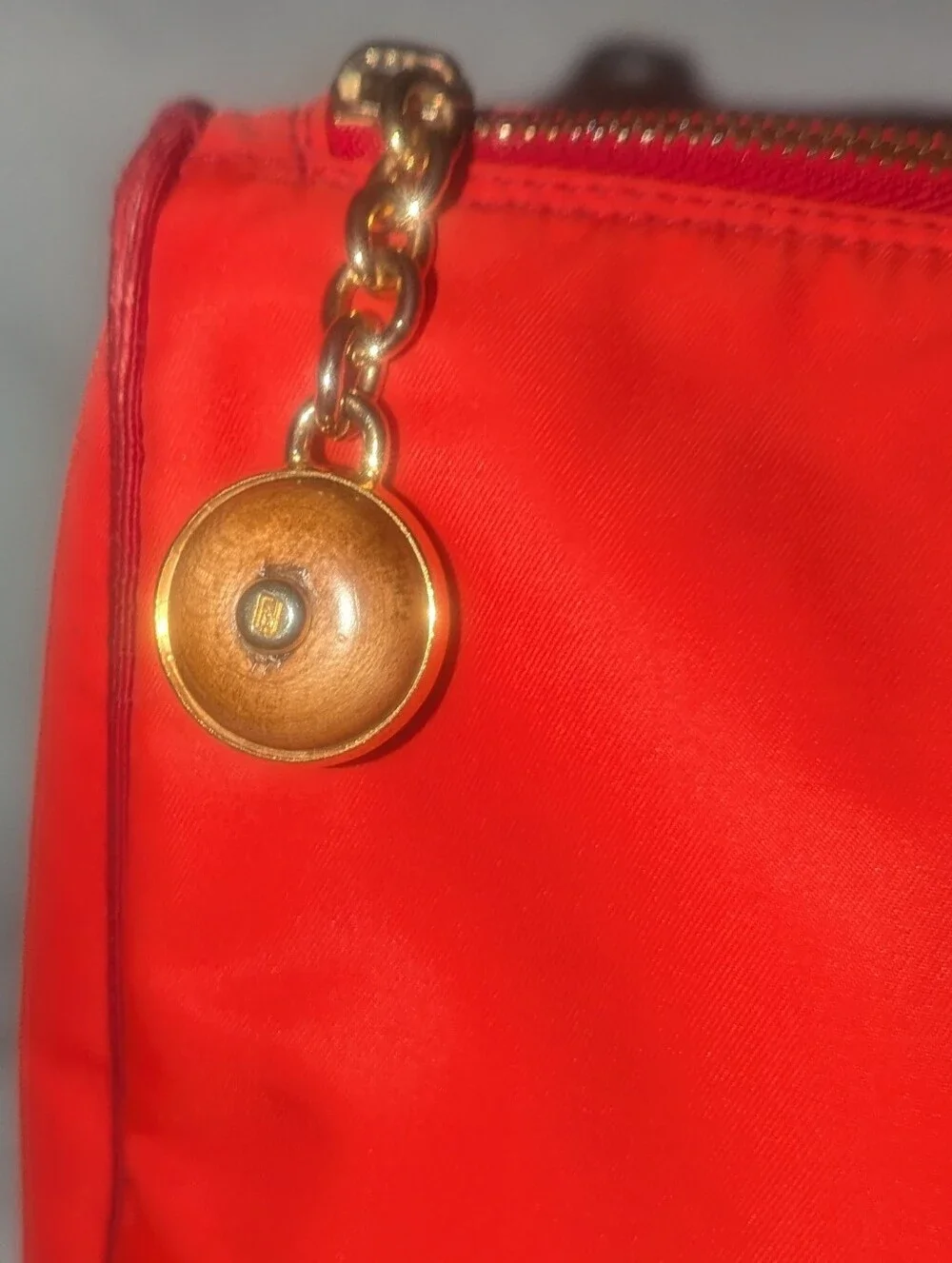 Fendi Vintage SAS Roma Red Zip Cosmetic Pouch Made In Italy